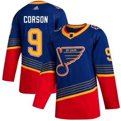 Youth Authentic St. Louis Blues Shayne Corson Adidas 2019/20 Jersey - Blue