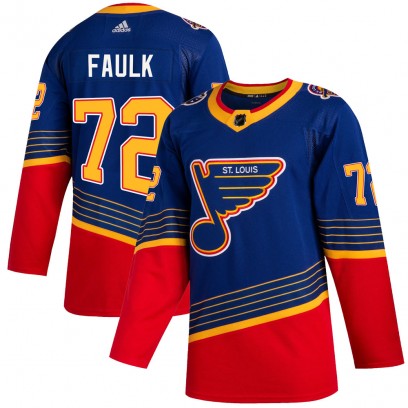 Youth Authentic St. Louis Blues Justin Faulk Adidas 2019/20 Jersey - Blue