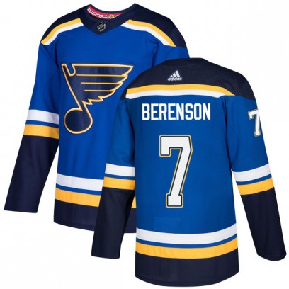 Men's Authentic St. Louis Blues Red Berenson Adidas Home Jersey - Blue