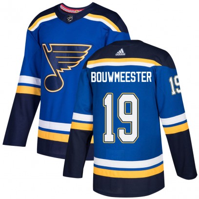 Men's Authentic St. Louis Blues Jay Bouwmeester Adidas Home Jersey - Blue