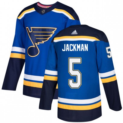 Men's Authentic St. Louis Blues Barret Jackman Adidas Home Jersey - Blue