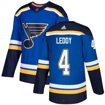 Men's Authentic St. Louis Blues Nick Leddy Adidas Home Jersey - Blue