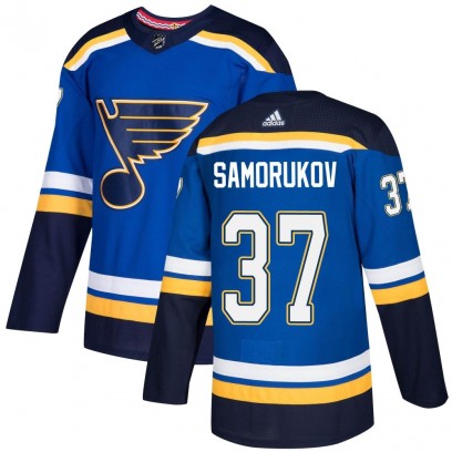 Men's Authentic St. Louis Blues Dmitri Samorukov Adidas Home Jersey - Blue