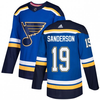 Men's Authentic St. Louis Blues Derek Sanderson Adidas Home Jersey - Blue