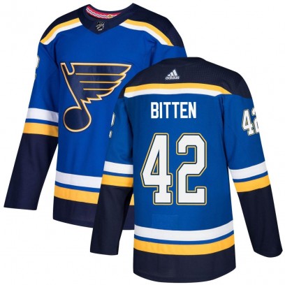 Youth Authentic St. Louis Blues William Bitten Adidas Home Jersey - Blue