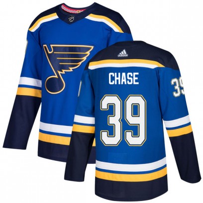 Youth Authentic St. Louis Blues Kelly Chase Adidas Home Jersey - Blue