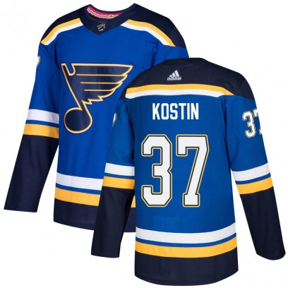 Youth Authentic St. Louis Blues Klim Kostin Adidas Home Jersey - Blue