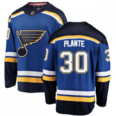Youth Breakaway St. Louis Blues Jacques Plante Fanatics Branded Home Jersey - Blue