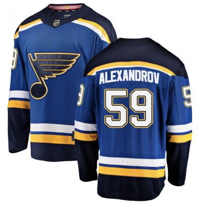Men's Breakaway St. Louis Blues Nikita Alexandrov Fanatics Branded Home Jersey - Blue