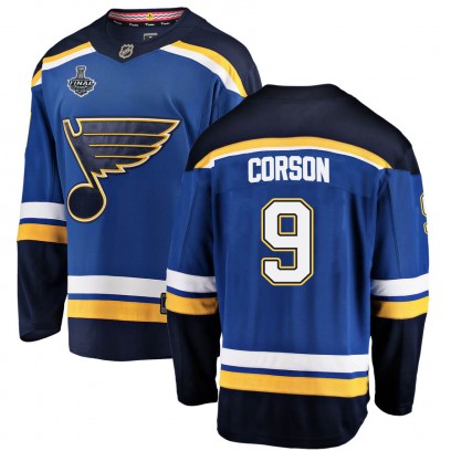 Youth Breakaway St. Louis Blues Shayne Corson Fanatics Branded Home 2019 Stanley Cup Final Bound Jersey - Blue