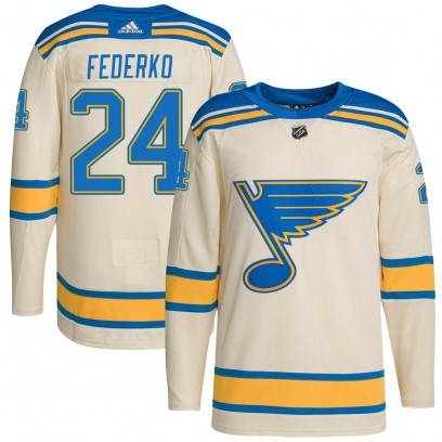 Youth Authentic St. Louis Blues Bernie Federko Adidas 2022 Winter Classic Player Jersey - Cream