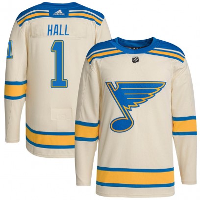 Youth Authentic St. Louis Blues Glenn Hall Adidas 2022 Winter Classic Player Jersey - Cream