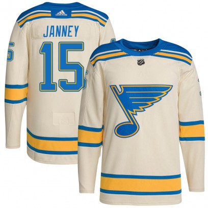Youth Authentic St. Louis Blues Craig Janney Adidas 2022 Winter Classic Player Jersey - Cream