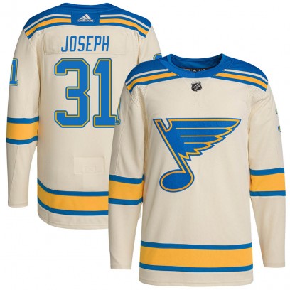 Youth Authentic St. Louis Blues Curtis Joseph Adidas 2022 Winter Classic Player Jersey - Cream