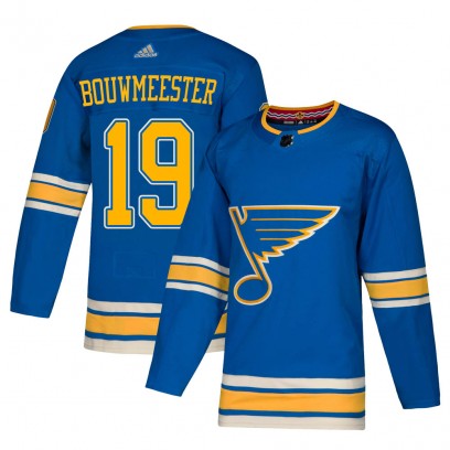Youth Authentic St. Louis Blues Jay Bouwmeester Adidas Alternate Jersey - Blue