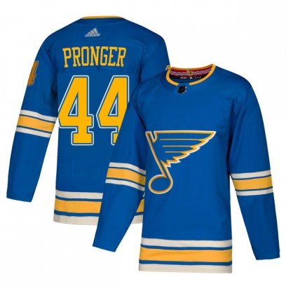 Youth Authentic St. Louis Blues Chris Pronger Adidas Alternate Jersey - Blue