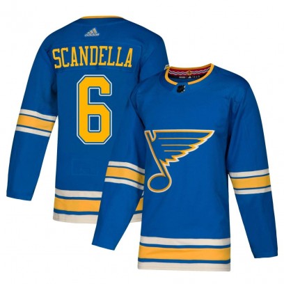 Youth Authentic St. Louis Blues Marco Scandella Adidas Alternate Jersey - Blue