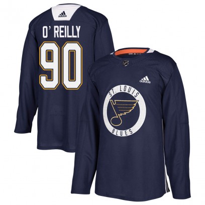 Men's Authentic St. Louis Blues Ryan O'Reilly Adidas Practice Jersey - Blue