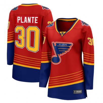 Women's Breakaway St. Louis Blues Jacques Plante Fanatics Branded 2020/21 Special Edition Jersey - Red