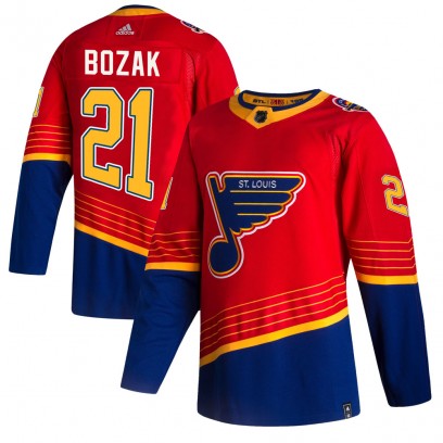 Youth Authentic St. Louis Blues Tyler Bozak Adidas 2020/21 Reverse Retro Jersey - Red