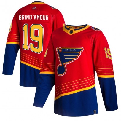 Youth Authentic St. Louis Blues Rod Brind'amour Adidas Rod Brind'Amour 2020/21 Reverse Retro Jersey - Red