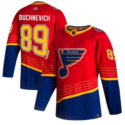 Youth Authentic St. Louis Blues Pavel Buchnevich Adidas 2020/21 Reverse Retro Jersey - Red