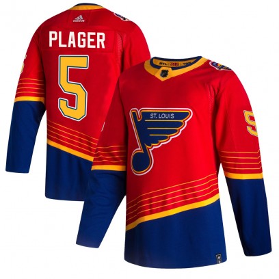 Youth Authentic St. Louis Blues Bob Plager Adidas 2020/21 Reverse Retro Jersey - Red