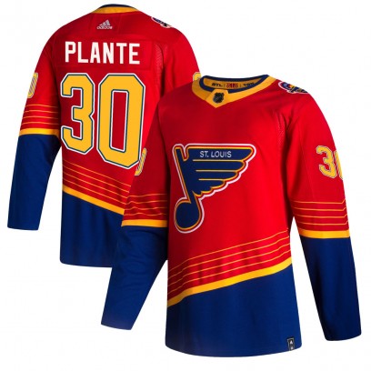 Youth Authentic St. Louis Blues Jacques Plante Adidas 2020/21 Reverse Retro Jersey - Red