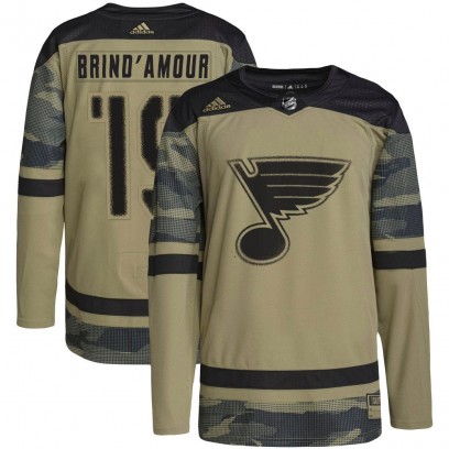 Youth Authentic St. Louis Blues Rod Brind'amour Adidas Rod Brind'Amour Military Appreciation Practice Jersey - Camo