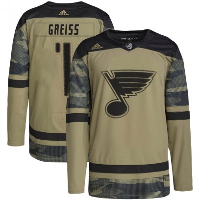 Youth Authentic St. Louis Blues Thomas Greiss Adidas Military Appreciation Practice Jersey - Camo