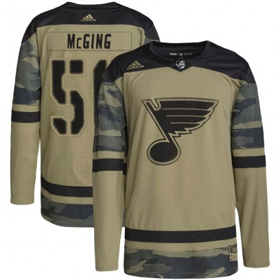 Youth Authentic St. Louis Blues Hugh McGing Adidas Military Appreciation Practice Jersey - Camo