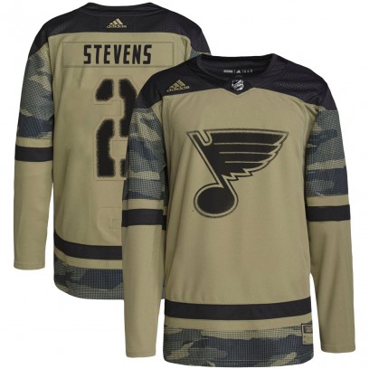 Youth Authentic St. Louis Blues Scott Stevens Adidas Military Appreciation Practice Jersey - Camo