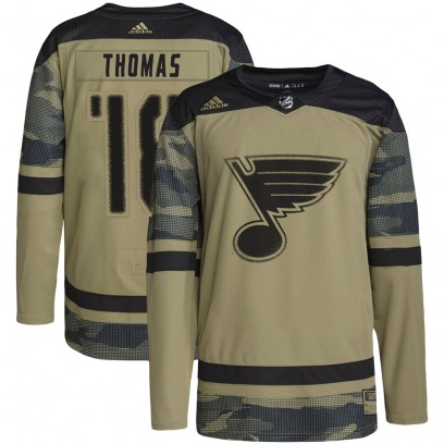 Youth Authentic St. Louis Blues Robert Thomas Adidas Military Appreciation Practice Jersey - Camo