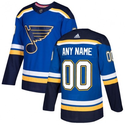 Youth Authentic St. Louis Blues Custom Adidas Home Jersey - Royal Blue