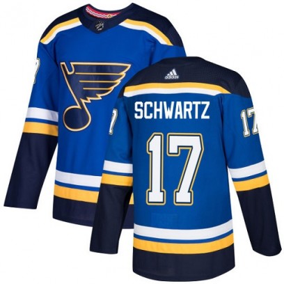 Youth Authentic St. Louis Blues Jaden Schwartz Adidas Home Jersey - Royal Blue