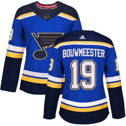 Women's Authentic St. Louis Blues Jay Bouwmeester Adidas Home Jersey - Royal Blue