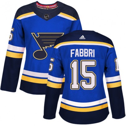 Women's Authentic St. Louis Blues Robby Fabbri Adidas Home Jersey - Royal Blue