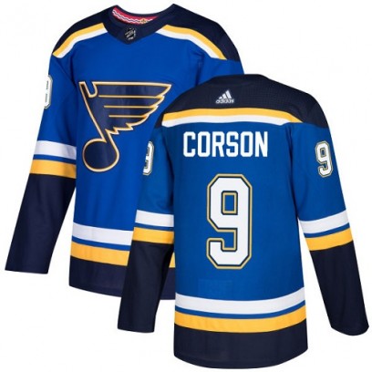 Youth Authentic St. Louis Blues Shayne Corson Adidas Home Jersey - Royal Blue